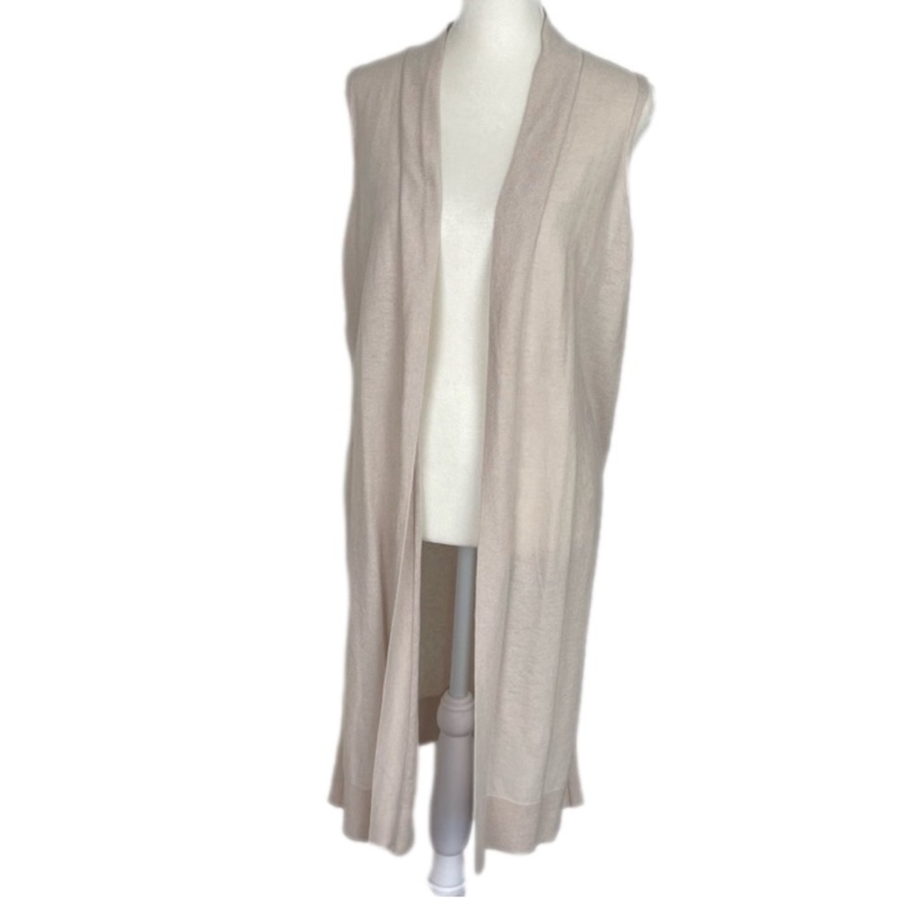 Loft Linen Knit Tunic Cardigan NWT Size Small Tan Oatmeal